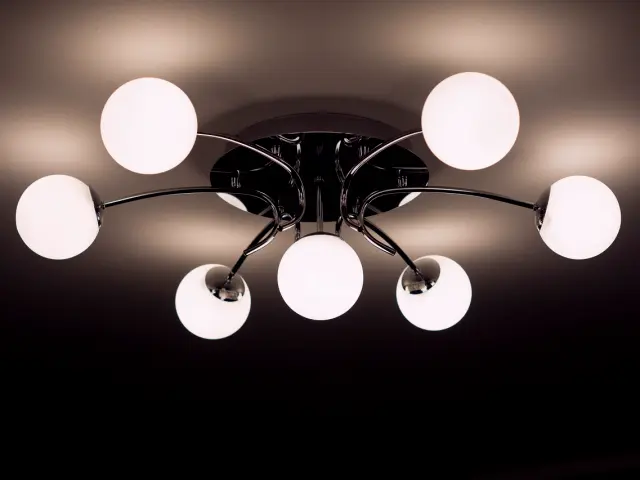 Lighting rig over a news set